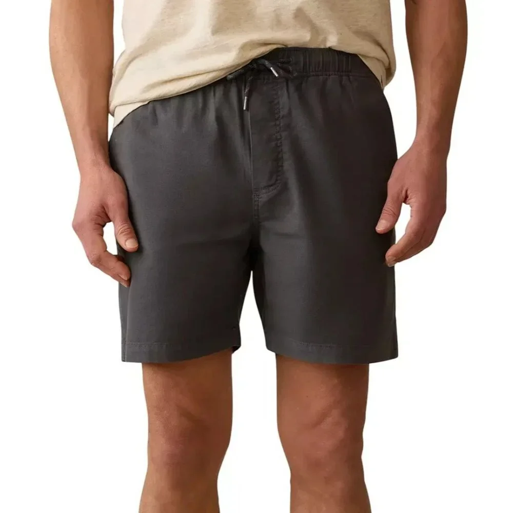 Faherty Men's Essential Drawstring Shorts Graphite Tide Size XL Oraganic Cotton
